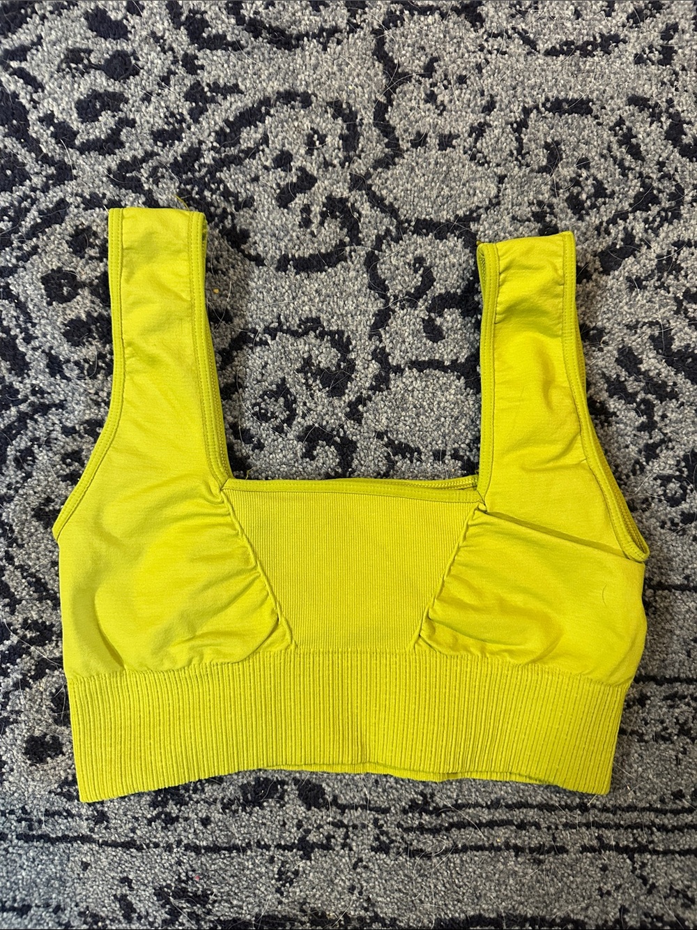NWOT Intimately Free People Seamless Ribbed Scoop-Back Bralette in Gn size M/L